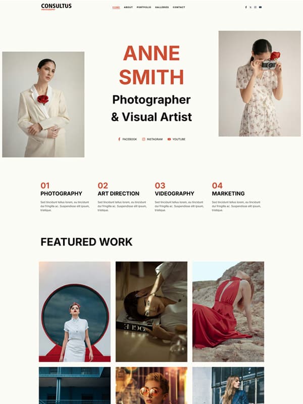 Consultus Photography theme